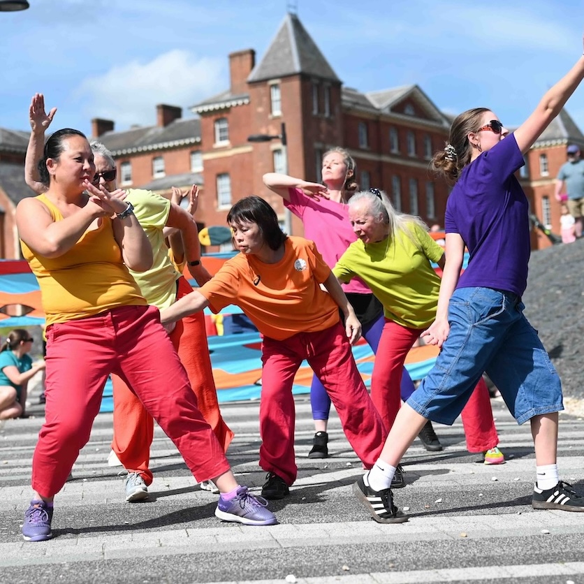 Dancers performing outdoors